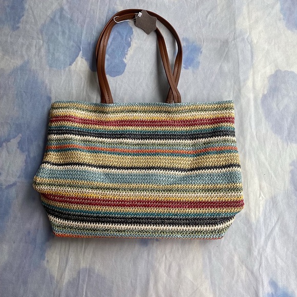 Miu Miu Multicolor Braided Large Shoulder Tote Bag - Picture 6 of 6